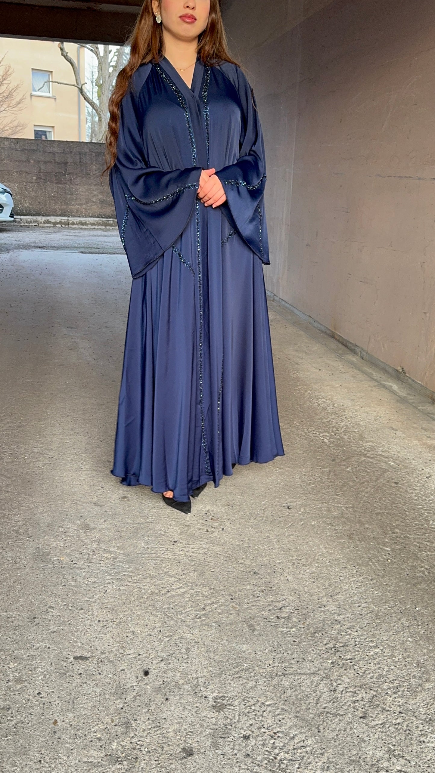 Abaya Nya bleu