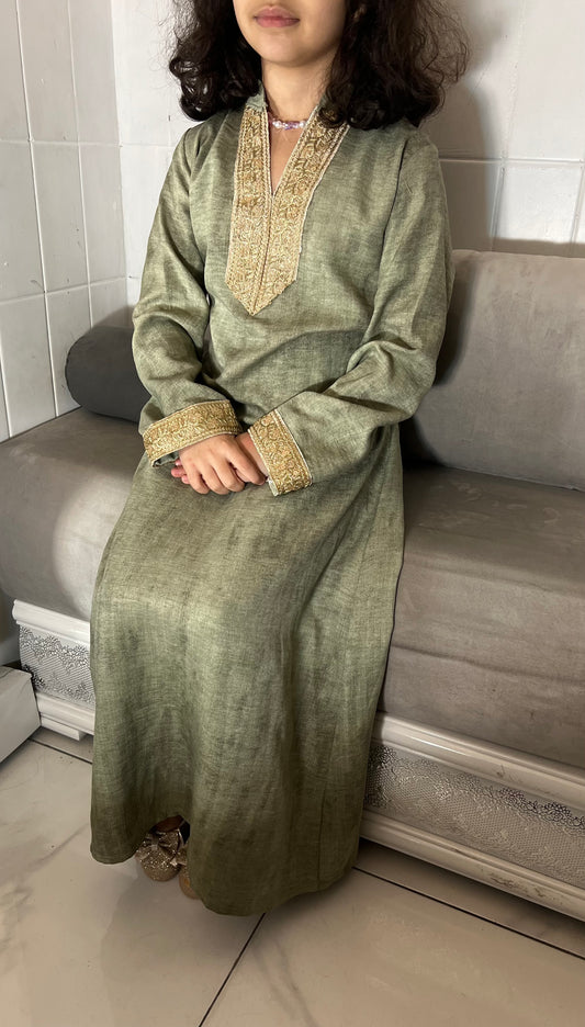 Abaya Luna Vert Kids